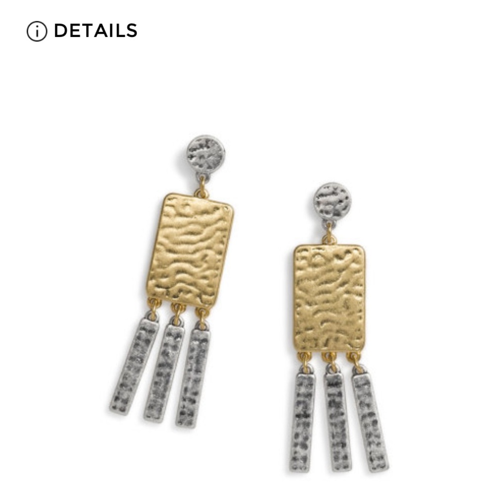 Cabi ID Two-Tone Dangle Earrings